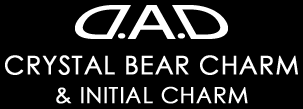 D.A.D CRYSTAL BEAR CHARM & INITIAL CHARM