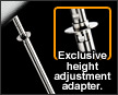 Exclusive height adjustment adapter.