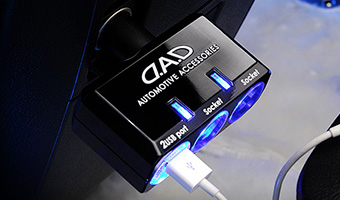 D.A.D 2USB + 2ソケットプラグ タイプ グロリア【HA359】