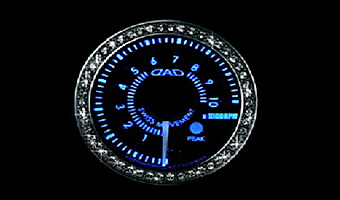 D.A.D ラグジュアリー クリスタルメーター コレクション （ブースト計/水温計/タコメーター/電圧計/時計）【SA717/SA718/SA719/SA720/SA721】