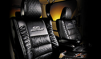 D.A.D ラグジュアリー サイドギャザーシートカバー タイプ モノグラムレザー/タイプ ディルスレザー