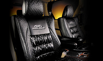 D.A.D ラグジュアリー センターギャザーシートカバー タイプ モノグラムレザー