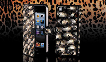 D.A.D ラグジュアリー クリスタル スマートフォンカバー タイプ レパード【iPhone5】【SA943】