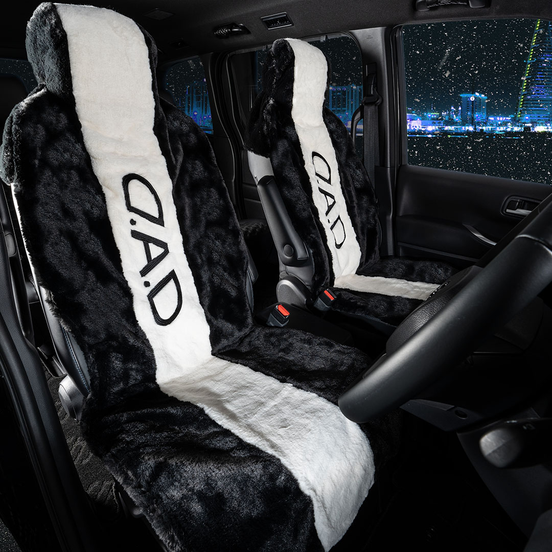 MOFU MOFU SEAT COVER BLACK/WHITE【HA702-01-01】