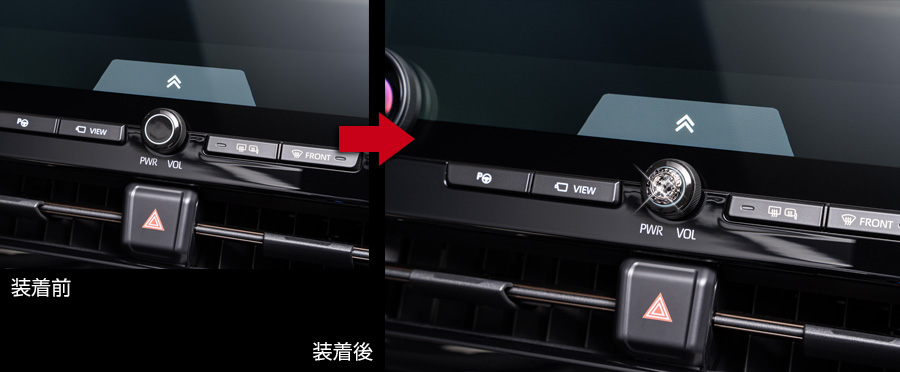 40アルファード / ヴェルファイア オーディオコントローラーへの装着例