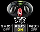 Sボタン：OFF / Pボタン：ON / Fボタン：OFF