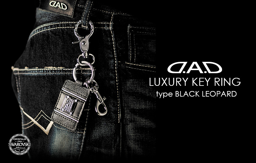 D.A.D LUXURY KEY RING type BLACK LEOPARD