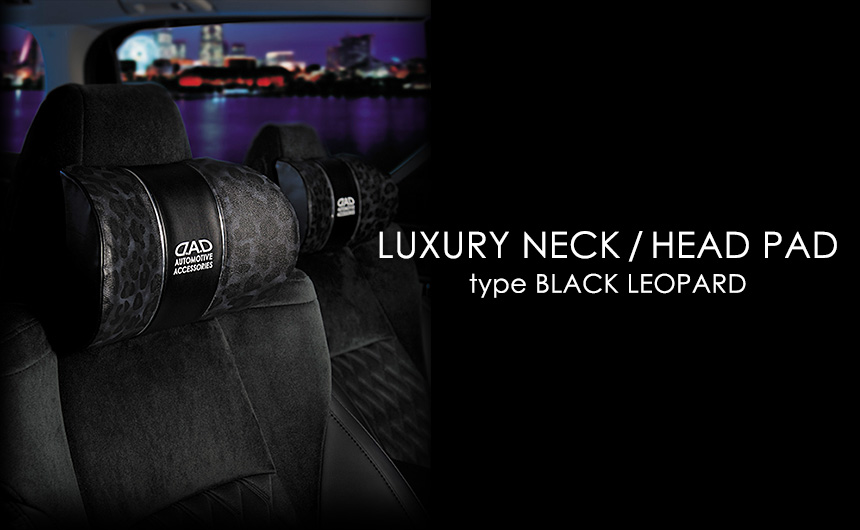 LUXURY NECK/HEAD PAD type BLACK LEOPARD