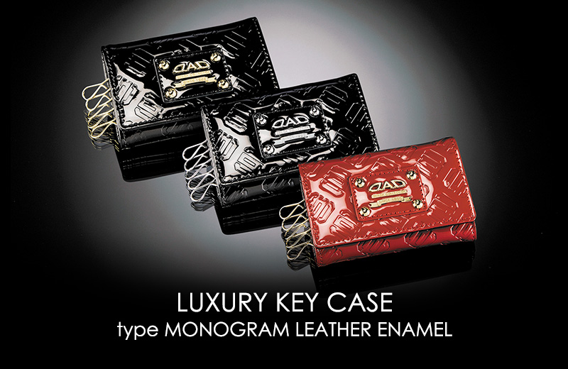 LUXURY KEY CASE type MONOGRAM LEATHER ENAMEL