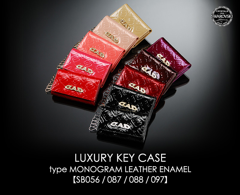 LUXURY KEY CASE type MONOGRAM LEATHER ENAMEL