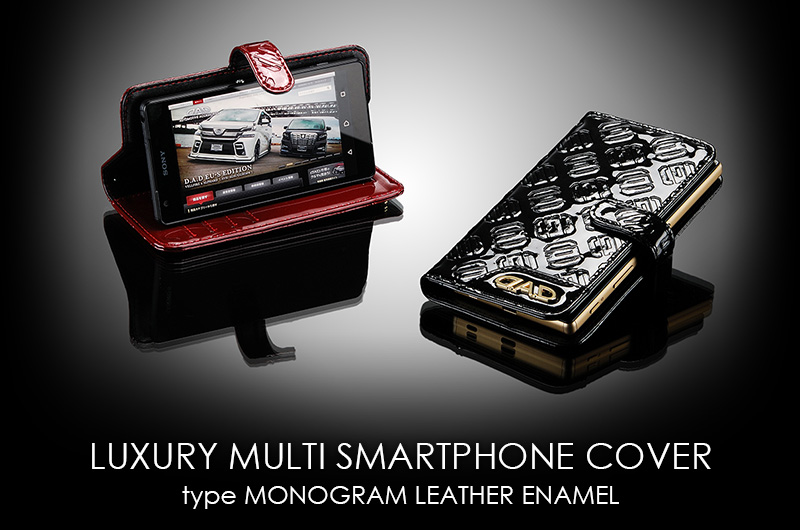 ■LUXURY MULTI SMARTPHONE COVER type MONOGRAM LEATHER ENAMEL