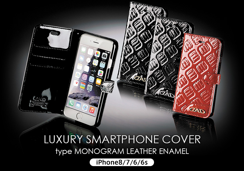 LUXURY SMARTPHONE COVER type MONOGRAM LEATHER ENAMEL