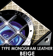 TYPE MONOGRAM LEATHER BEIGE