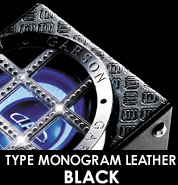 TYPE MONOGRAM LEATHER BLACK