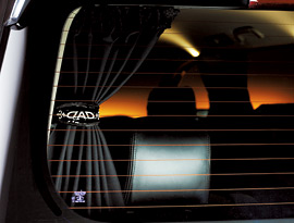 D.A.D LUXURY CURTAIN VELVET FRILL VERSION REAR WINDOW MODEL