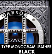 TYPE MONOGRAM LEATHER BLACK