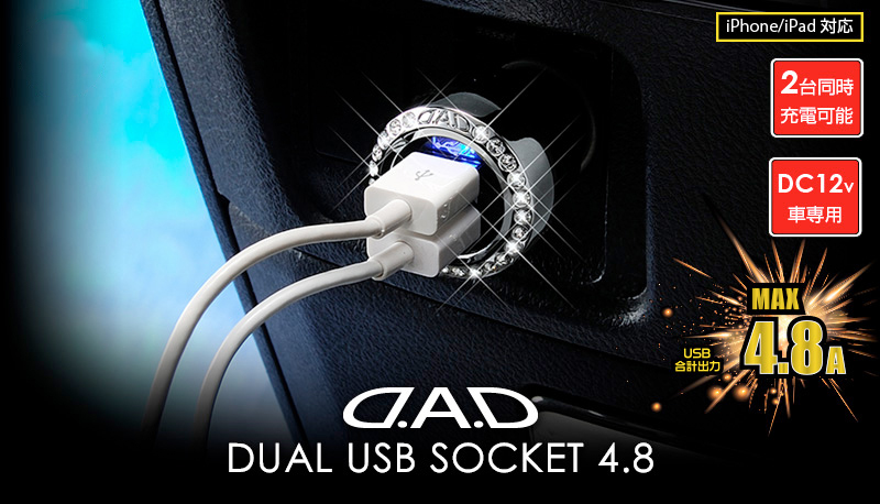 D.A.D DUAL USB SOCKET 4.8