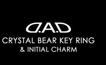 D.A.D CRYSTAL BEAR KEY RING ＆ INITIAL CHARM