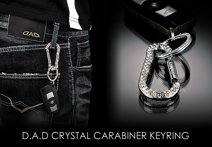 D.A.D CRYSTAL CARABINER KEYRING