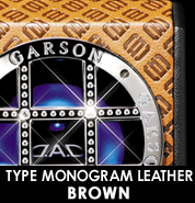 TYPE MONOGRAM LEATHER　BROWN