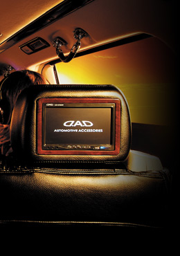 【取説付・送料無料】D.A.D  ヘッドレストモニター2台 LUX-H7000W