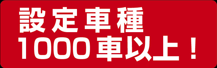 車種設定 1000車以上！