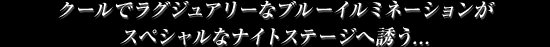 クールでラグジュアリーなブルーイルミネーションがスペシャルなナイトステージへ誘う...