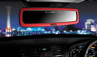 キルティングミラー レッド