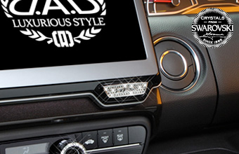 クリスタル ハザードボタン エンブレム H-B 【SB121】