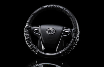 ロイヤル ステアリングカバー ギャザーエディション タイプ モノグラムレザー