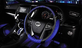 ステアリングカバー ブルー