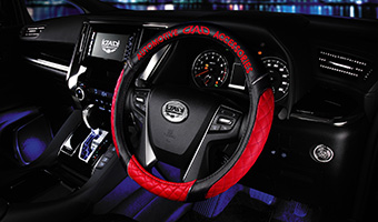 ステアリングカバー レッド