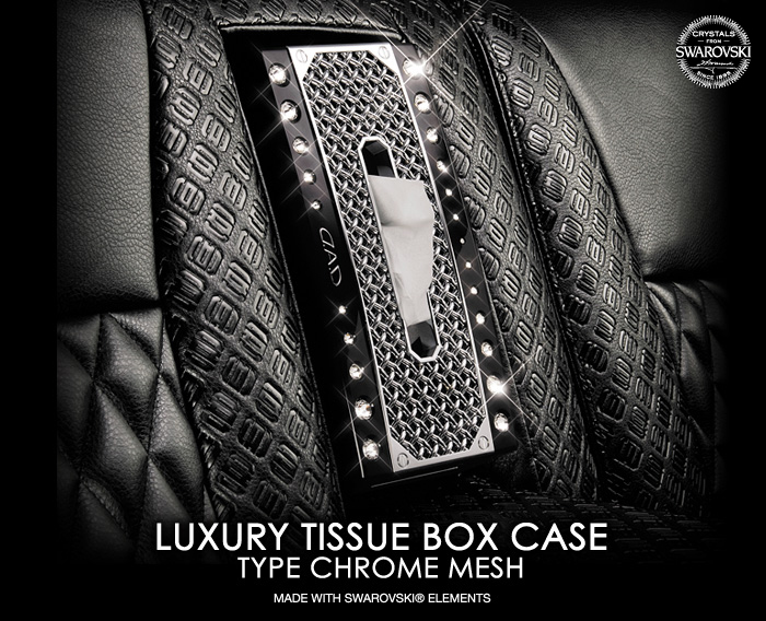 LUXURY TISSUE BOX CASE type CHROME MESH